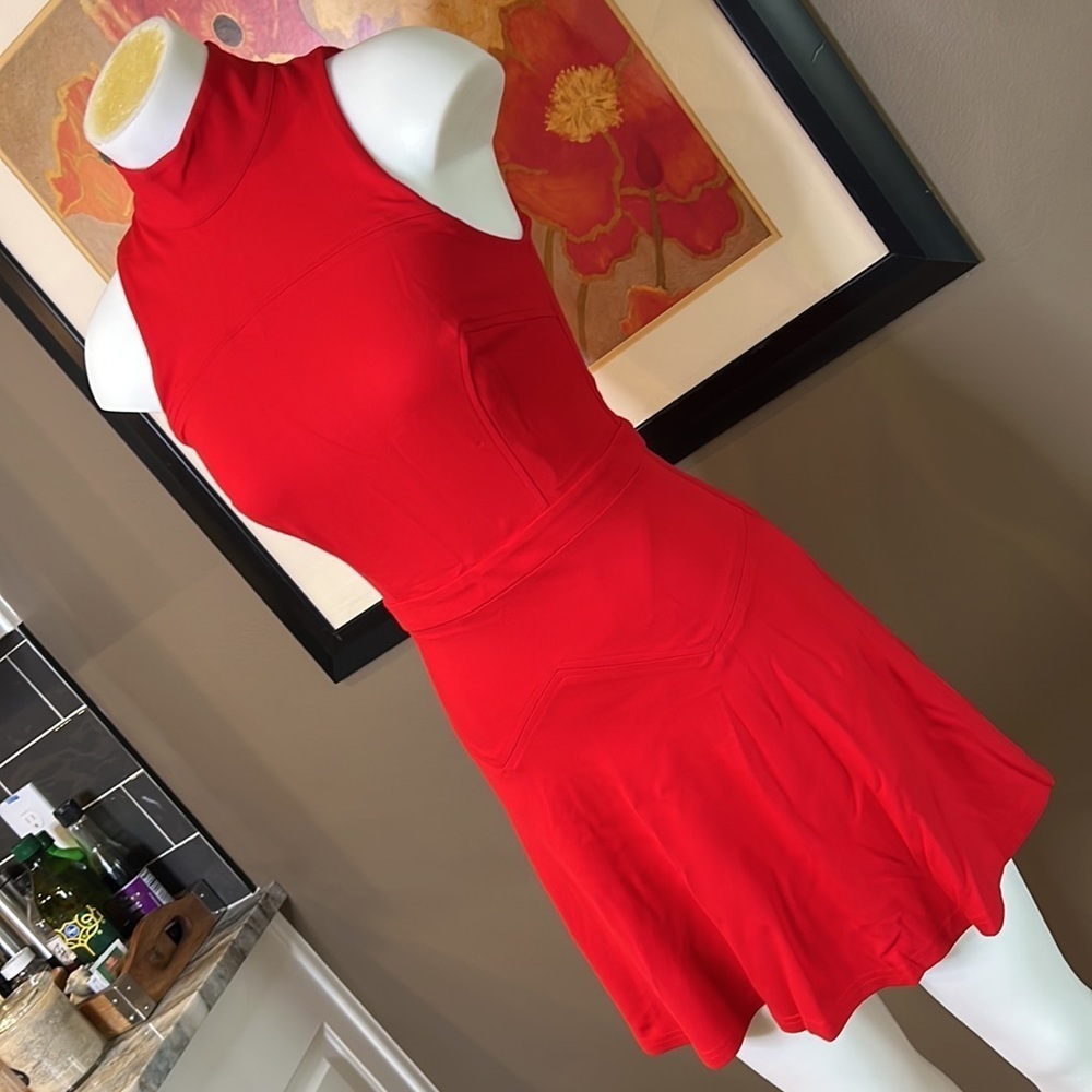 ALI & JAY Melt My Heart Mock Neck Fit & Flare Stretch Mini Dress Size Small